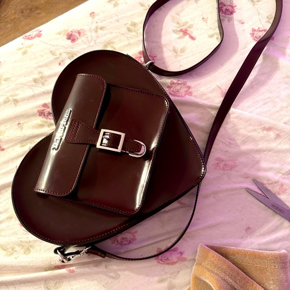 Dr. Martens Handbags - Dr. Martens Dark dark red Heart Crossbody Bag